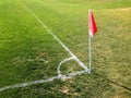 Soccer Corner Flag and Boundary Lines Royalty Free Stock Photo