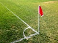 Soccer Corner Flag and Boundary Lines Royalty Free Stock Photo