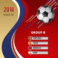 Soccer Cup Championship Group B Template Design