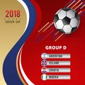 Soccer Cup Championship Group D Template Design