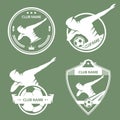 Soccer dance emblem logo