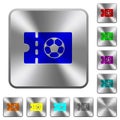 Soccer discount coupon rounded square steel buttons
