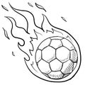 Soccer excitement sketch Royalty Free Stock Photo