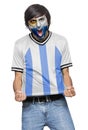 Soccer fan man with his team`s jersey Royalty Free Stock Photo