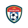 Soccer Fever Simple Vintage Shield Footbal Emblem