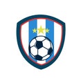 Soccer Fever Vintage Shield Stripes Footbal Club Emblem