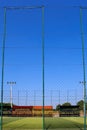 Soccer field with artificial turf in a stadium,Mae-Hia Public`s Royalty Free Stock Photo