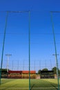 Soccer field with artificial turf in a stadium,Mae-Hia Public`s Royalty Free Stock Photo