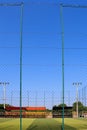 Soccer field with artificial turf in a stadium,Mae-Hia Public`s Royalty Free Stock Photo