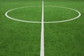 Soccer field, center and sideline Royalty Free Stock Photo