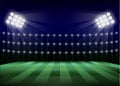 Soccer field concept background, realistic style Royalty Free Stock Photo