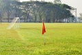 Soccer field in countryside