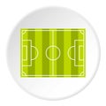 Soccer field or football grass field icon circle