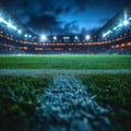 Soccer Field With Stadium in the Background Royalty Free Stock Photo