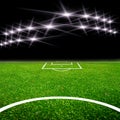 Soccer field with light Royalty Free Stock Photo