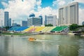 soccer field at Marina Bay Sands Singapore Royalty Free Stock Photo