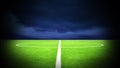 Soccer field night Royalty Free Stock Photo