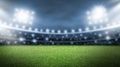 Soccer field and spotlight background in the stadium Royalty Free Stock Photo