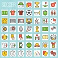 Soccer filled icons set