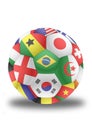 Soccer with flags from world cup 2014 Vector