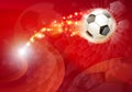 Soccer Football Ball Abstract Red Background Royalty Free Stock Photo