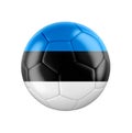 Soccer football ball with flag of Estonia