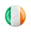 Soccer football ball with flag of Ireland