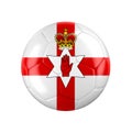 Soccer football ball with flag of Northern Ireland