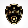 Soccer Football Champions Badge Emblem Illustration