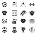 Soccer & football club icons set