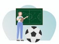 Soccer football coach analyzing the game Royalty Free Stock Photo