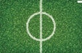 Soccer football field pattern and texture for background with center line. Vector Royalty Free Stock Photo