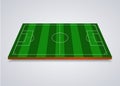 Soccer, football field. Playing field on the grey background