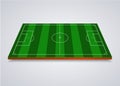 Soccer, football field. Playing field on the grey background