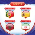 Soccer or football flag group B