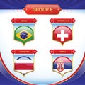 Soccer or football flag group E