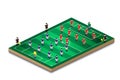 Soccer football formation in green field