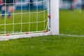 Soccer Football Goal With Net. Football Pitch Field With Fresh Green Grass Royalty Free Stock Photo