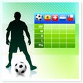 Soccer/Football Group H on Vector Background Royalty Free Stock Photo