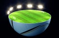 Soccer Football Half Ball Stadium Concept Royalty Free Stock Photo