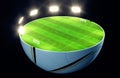 Soccer Football Half Ball Stadium Concept Royalty Free Stock Photo