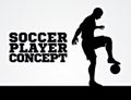 Soccer Football Player Concept Silhouette Royalty Free Stock Photo