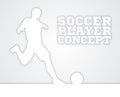 Soccer Football Player Concept Silhouette Royalty Free Stock Photo