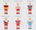 Soccer football player flag europe uniform icon group c Royalty Free Stock Photo