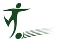 Soccer football player icon Royalty Free Stock Photo