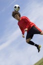 Soccer Football Player making Header Royalty Free Stock Photo