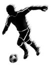 Soccer Football Player Sports Silhouette Concept Royalty Free Stock Photo