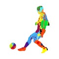 Soccer Football Player Silhouette Royalty Free Stock Photo