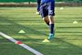 Soccer football players during the team training before the match. Exercises for football soccer youth team. Player Royalty Free Stock Photo