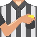 Soccer / Football Referee Showing Yellow Card From Pocket Royalty Free Stock Photo